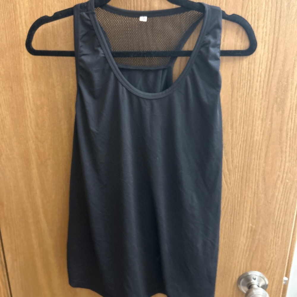 Black workout / active wear tank top